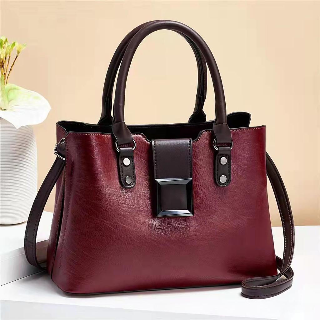 Large Capacity Retro Style Handbag For Women With Multi-functional Pockets And Zipper Closure