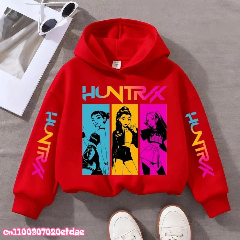 Fashion Women's Hoodie K-Pop Demon Hunters Print Kids Hoodie Pullover Girl Tops Spring And Autumn Leisure Sweatshirr Clothing