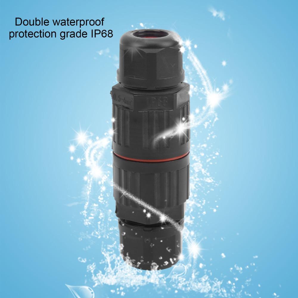 4PCS Durable 3Pin Electrical Connector 1 in 1 Out Waterproof Cable Protector Terminal block Communication Lighting