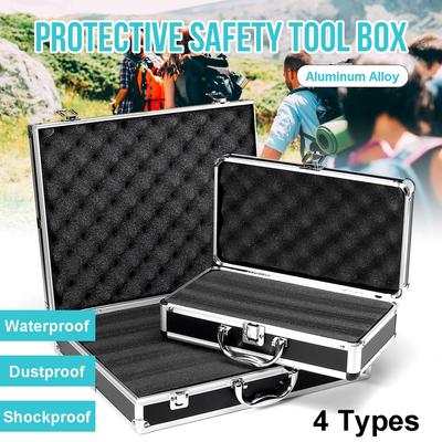 Cassetta degli attrezzi portatile in alluminio Attrezzatura di sicurezza Valigia per strumenti Valigia Profilo multifunzione Cassetta degli attrezzi Contenitore per hardware con schiuma