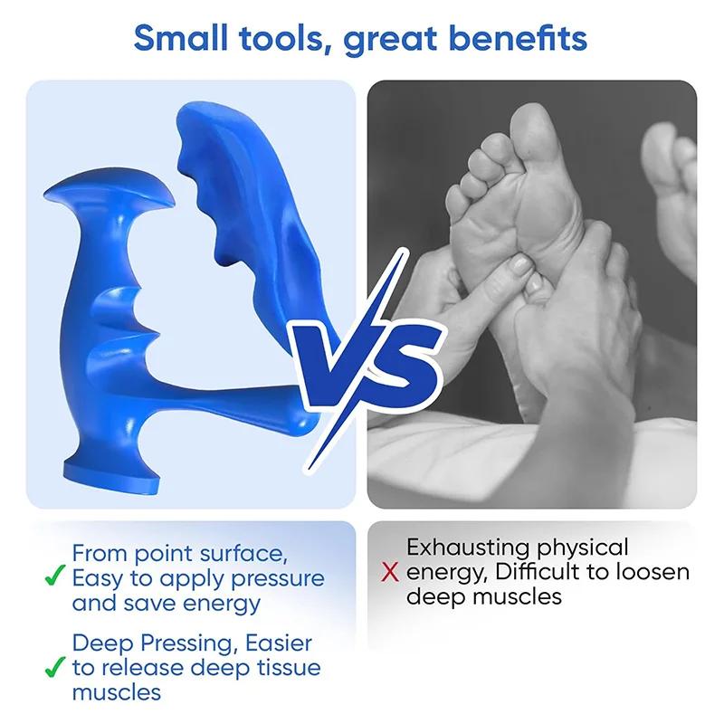 Manual Thumb Trigger Point Massager - Portable Finger Pressure Full Body Foot Back Deep Relax Tools