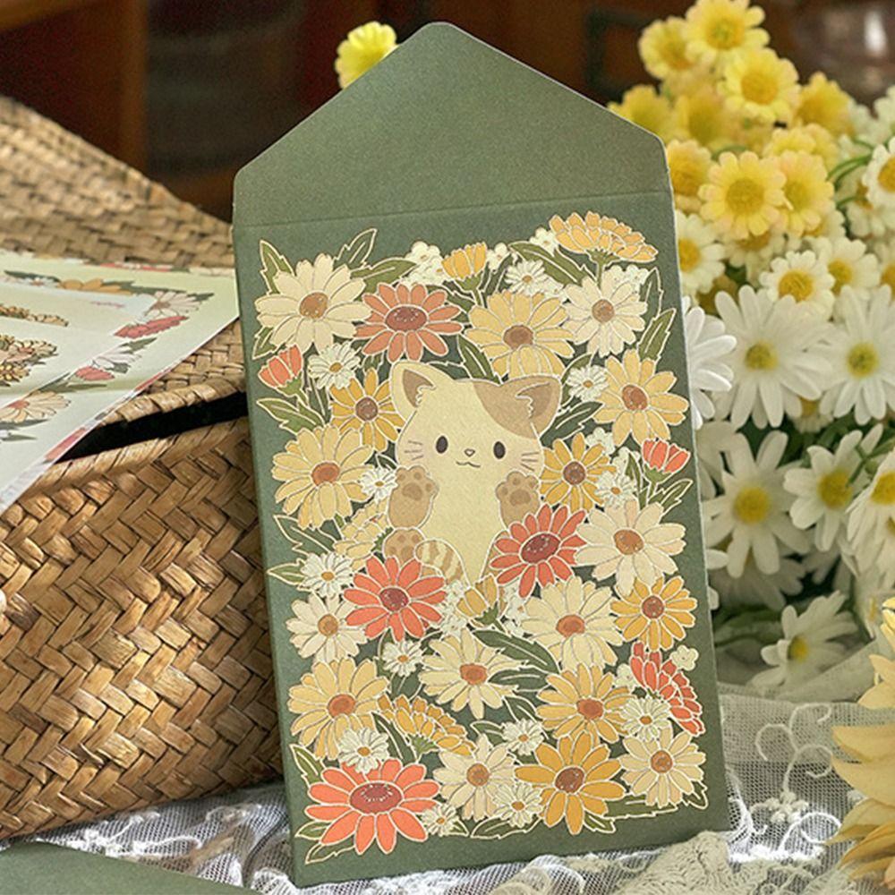 Cartoon Animal Card Envelope Set Multicolor Writing Paper with Envelopes  School Office Supplies