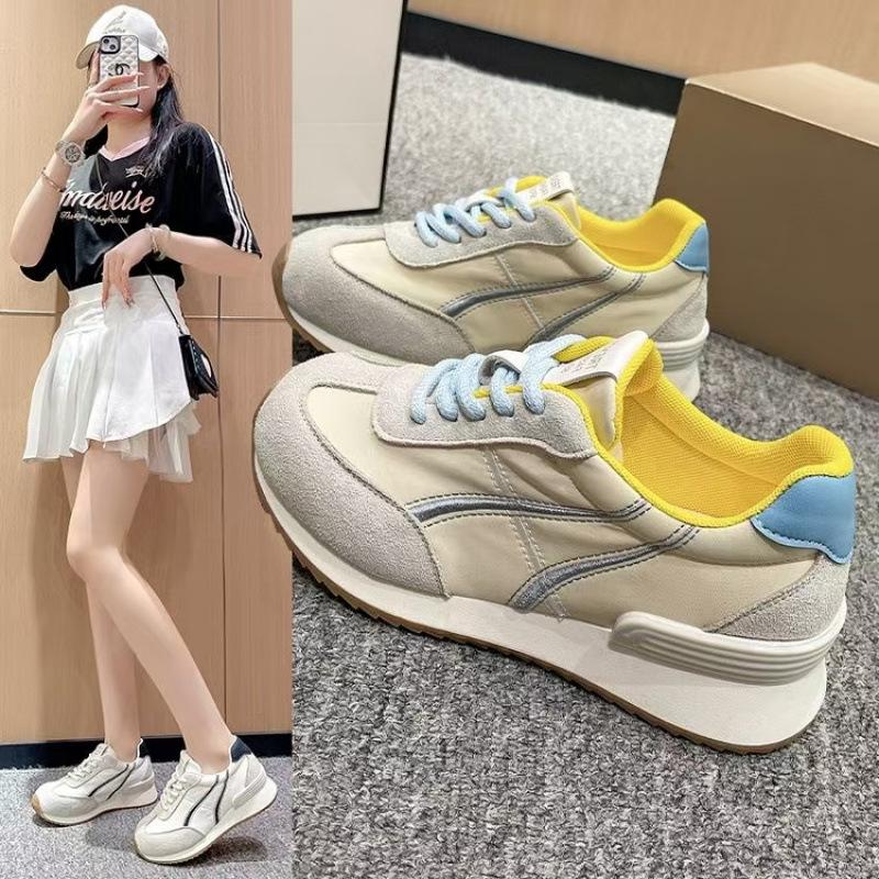 Ballet Training Shoes 2025 Spring and Summer New Inner Height Increase Versatile Breathable White Shoes Casual Sports Forrest Gump Shoes Women