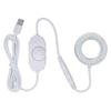Microscope Lighting Lamp Spiral Buckle Adjustable Brightness LED Ring Light with Regulator