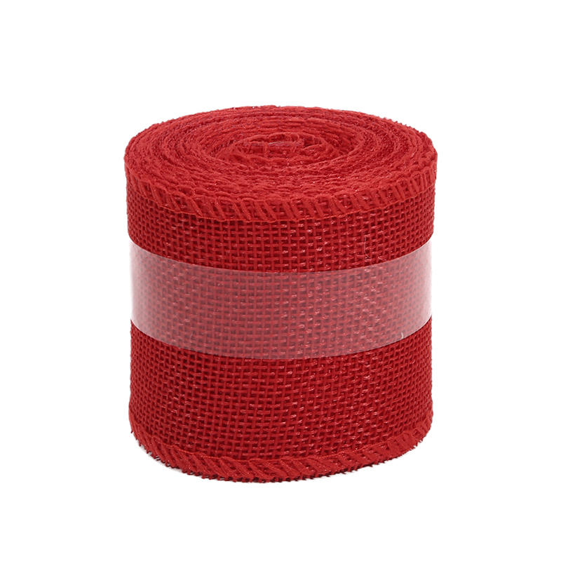 5M/Roll Burlap Ribbon 6cm Colorful Natural Jute Ribbon Jute Fabric Trims Ribbon for DIY Christmas Wrapping Crafts Wedding Decor