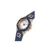 Guess Watches Women's 38mm Analog Stainless Steel Watch with Blue Silicone Strap, Officially Imported