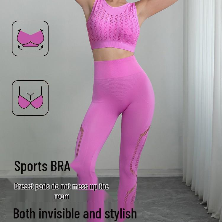 Women's Seamless Sports Set: Shockproof, Sweat-Wicking, Breathable, High-Elasticity Yoga & Fitness Underwear