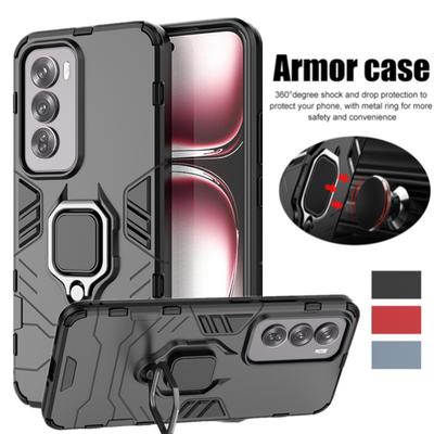 Magnetic Case for OPPO Reno 12 Pro 5G Reno 11 11F Protective Cover with Ring Stand Bracket Shell Business Full Protection Cover