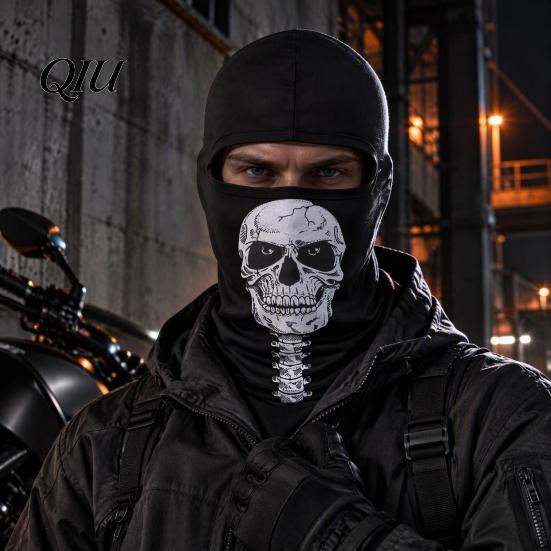 Full Coverage Mask Skull Neck Gaiter Balaclava, UV Protection Face Mask, Breathable Balaclava Ice Silk Guard for Outdoor Cycling Motorcycle