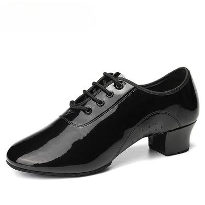 Men's Latin Dance Shoes Split Sole Jazz Ballroom Shoes for Dancing Man Heel Height 3.5CM Dance Sneakers for Men HROYL