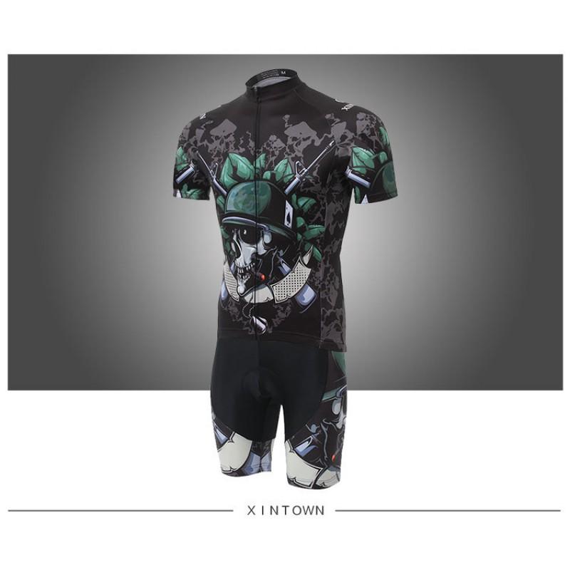 XINTOWN Mens Short Sleeve Cycling Jersey Set Moisture Wicking Quick Dry Bike Wear