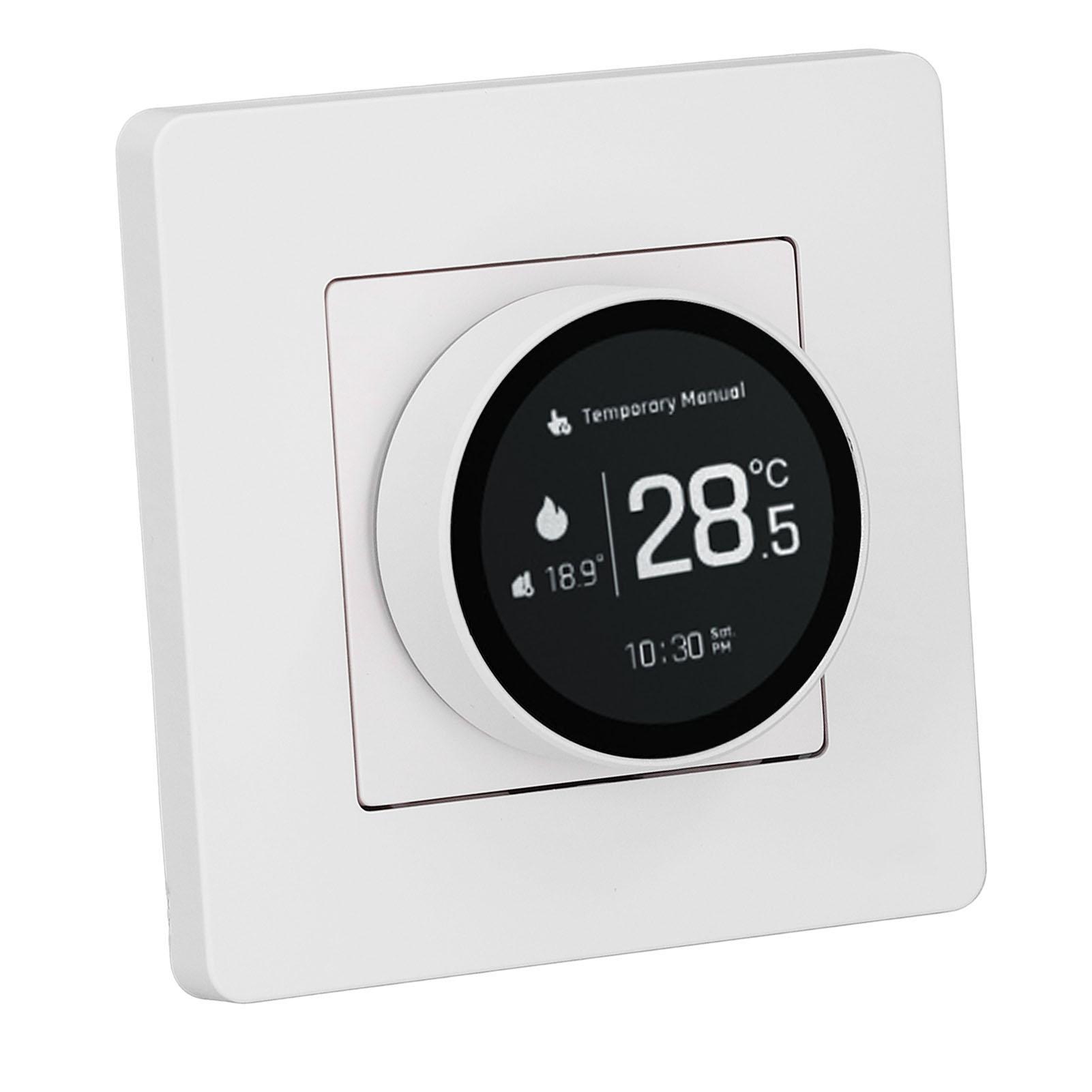 Smart Thermostat for   Electric Heating Mobile App Timing LCD Display Temperature Controller   95-245VAC White