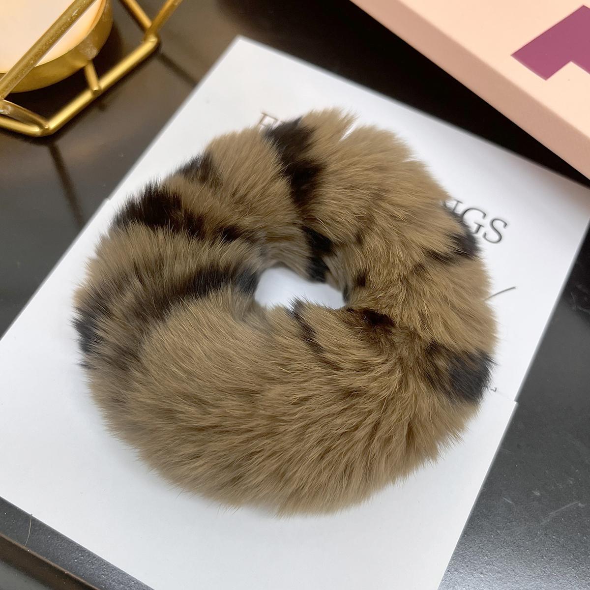 

Резинки для волосся з товстої кишки і товстої кишки кролика зі справжньої видри. Жіночі гумки для еластичності. Петлі для волосся. Модні аксесуари для волосся