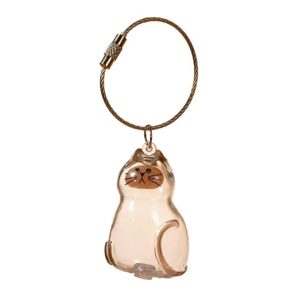 Cute Flocking Keychain Animals Cartoon Cats Bag Hanging Decoration Pendant Resin Dolls Pendant
