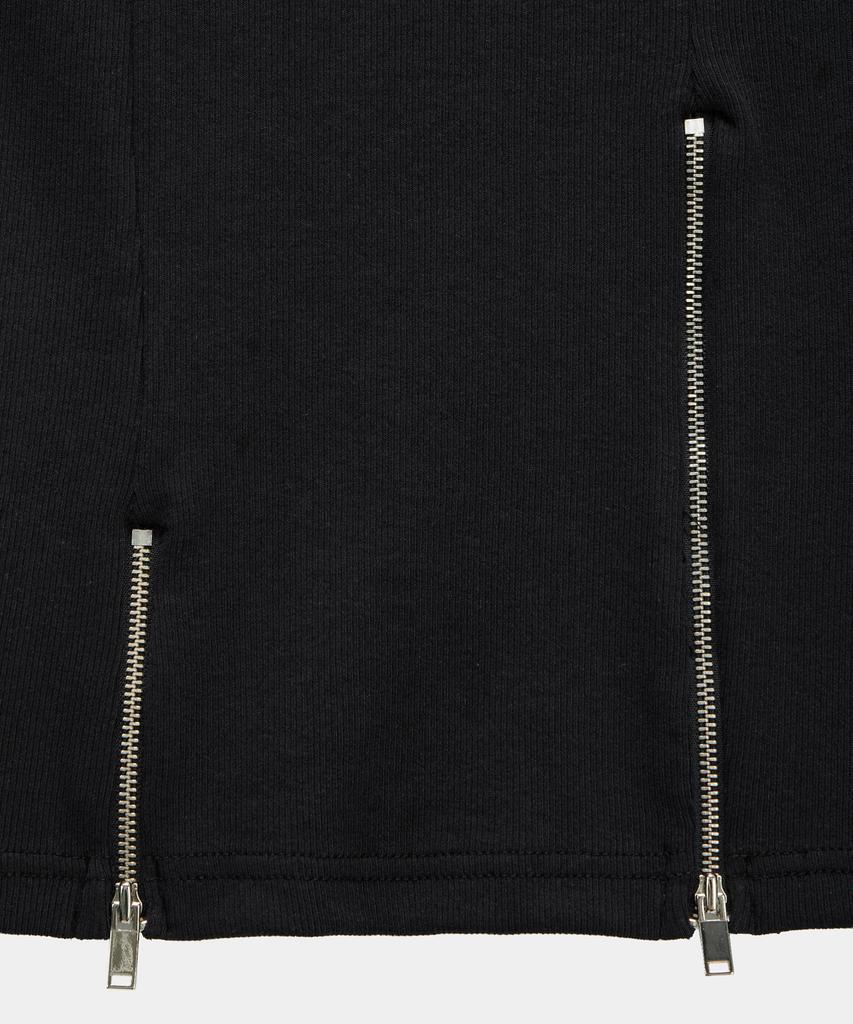 ETRE AU SOMMET Unbal Panel Open Zipper Point Sleeve (Black)