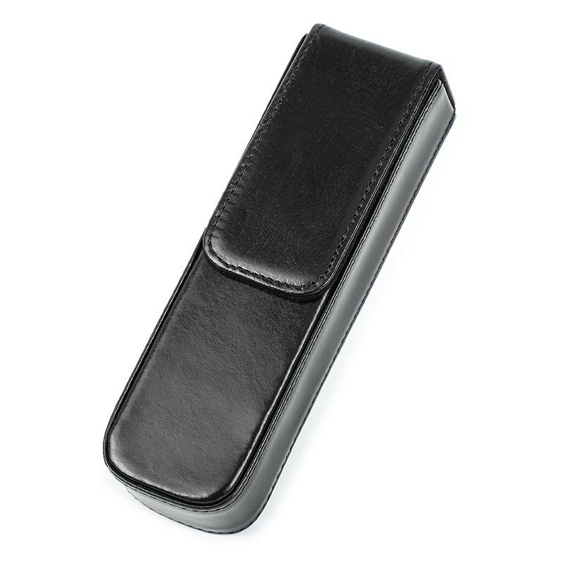 Full-Grain Cowhide Pencil Case 2 Pcs, Handmade Detachable Student Pen Storage Box