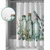 Eucalyptus Leaves Glass Bottle Shower Curtains Waterproof Bath Curtains Home Decor Modern Luxury Bathroom Curtain