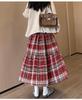 Women's High Waist Retro Plaid Skirt - Autumn/Winter 2026 Mid-Length Slimming and Trendy
