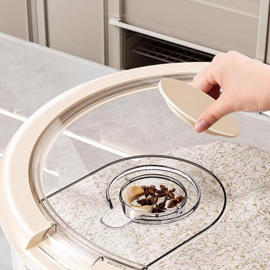 Kitchen Storage Bin for Grains Flour Large Capacity Airtight Rice Container Moisture-Proof Insect-Proof Design Kitchen Organization Essential