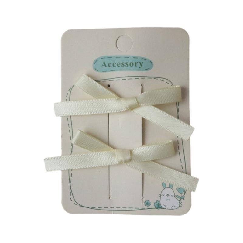 

Bowknot Hair Clip Female Girls Hair Pins Mini Grab Clips with Ribbon Design Hair Accessories for Daily Wear and Parties бежевый