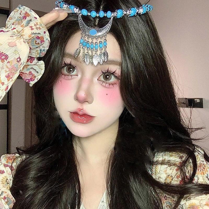 Bohemian Princess Tassel Forehead Pendant - Exotic Ethnic Style Hair Accessory