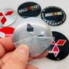 4Pcs Car Emblem Wheel Hub Center Cap Sticker Rim Badge Cover For Mitsubishi Eclipse Lancer Mirage Jinxuan Galant Mirage Montero