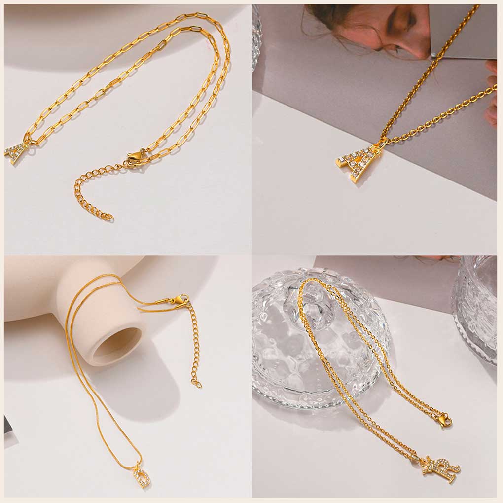 Women Letter Necklace Neck Decoration Dressing Ornament Hanging Decor Alphabet Pendant Birthday Gift Ladies Jewelry Pendants
