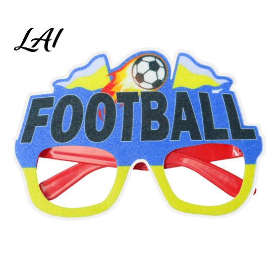 Football Shape Glasses Glasses Soccer Themed Decorative Lightweight Paper Frame Colorful Party