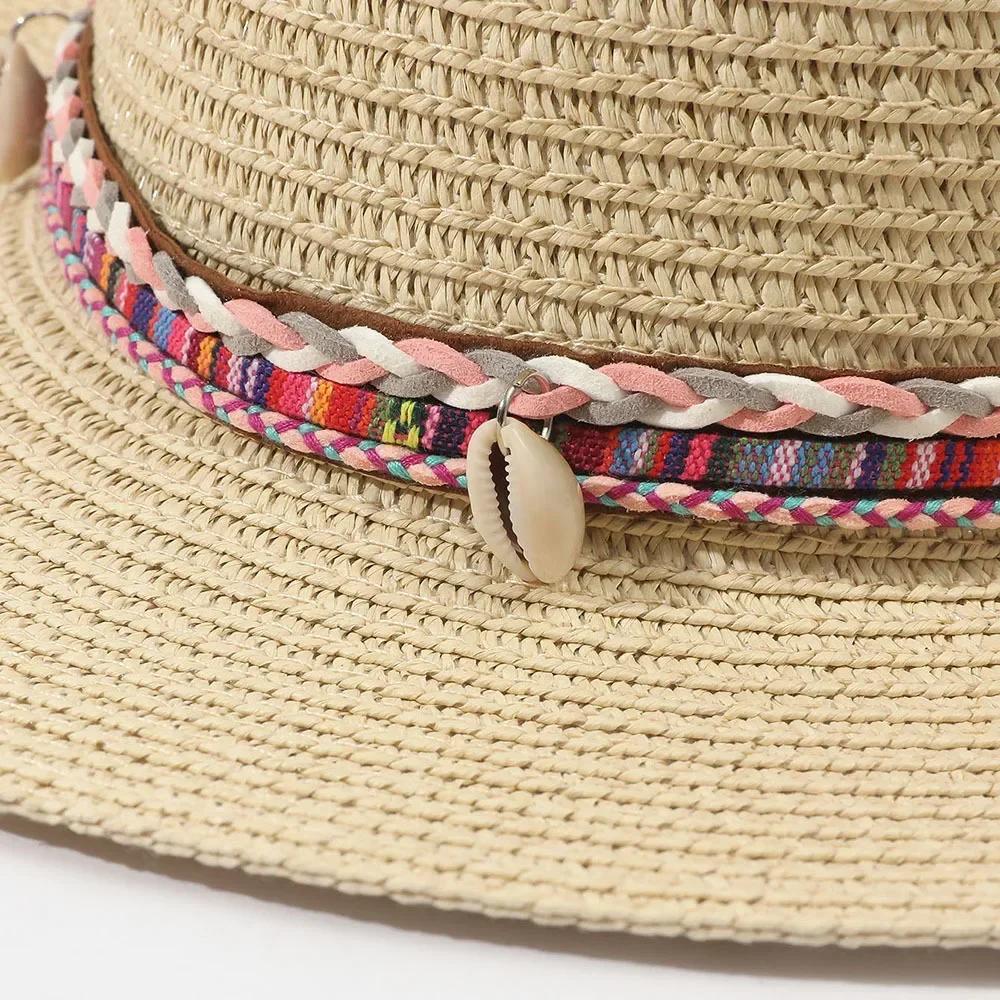 My Extreme Outdoor Activities Women's New Fashion Pointed Straw Sun Hat Uv Protection Wide Brim, Boho Elegant Beach Vacation Hat For Outdoor Summer 58-60Cm