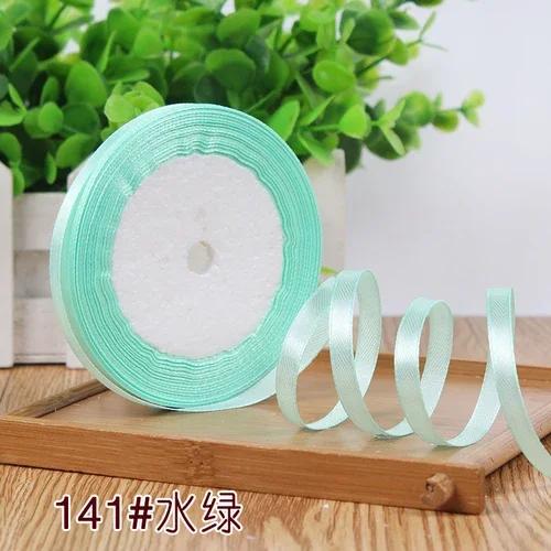 25Yards 6mm Silk Satin Ribbons for Crafts Bow Handmade Gift Wrap Partys Christmas Wedding Decorative Artificial DIY Accessories