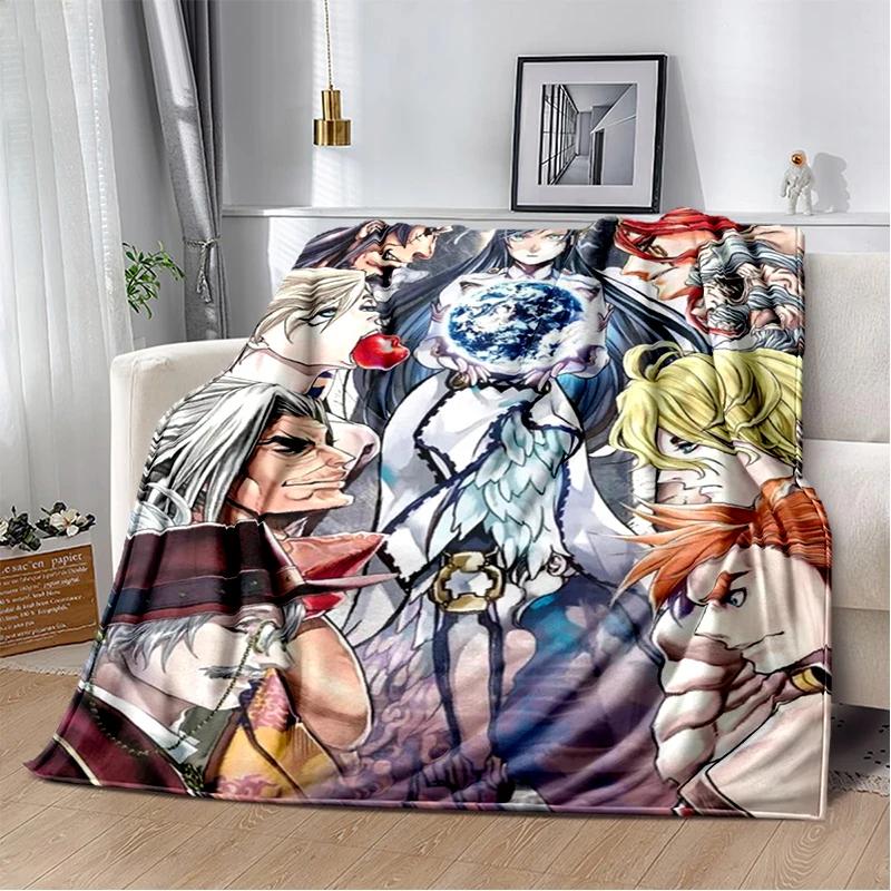 2025 New Style Cartoon Record of Ragnarok Anime Blanket,Soft Throw Blanket for Home Bedroom Bed Sofa Travel Picnic Cover Kids