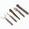 5Pcs/Set Tea Ceremony Heat-Resistant Kung Fu Tea Tools Wooden Chinese Gongfu Teaspoon Tea Tong Needle Set Tea Room Supplies