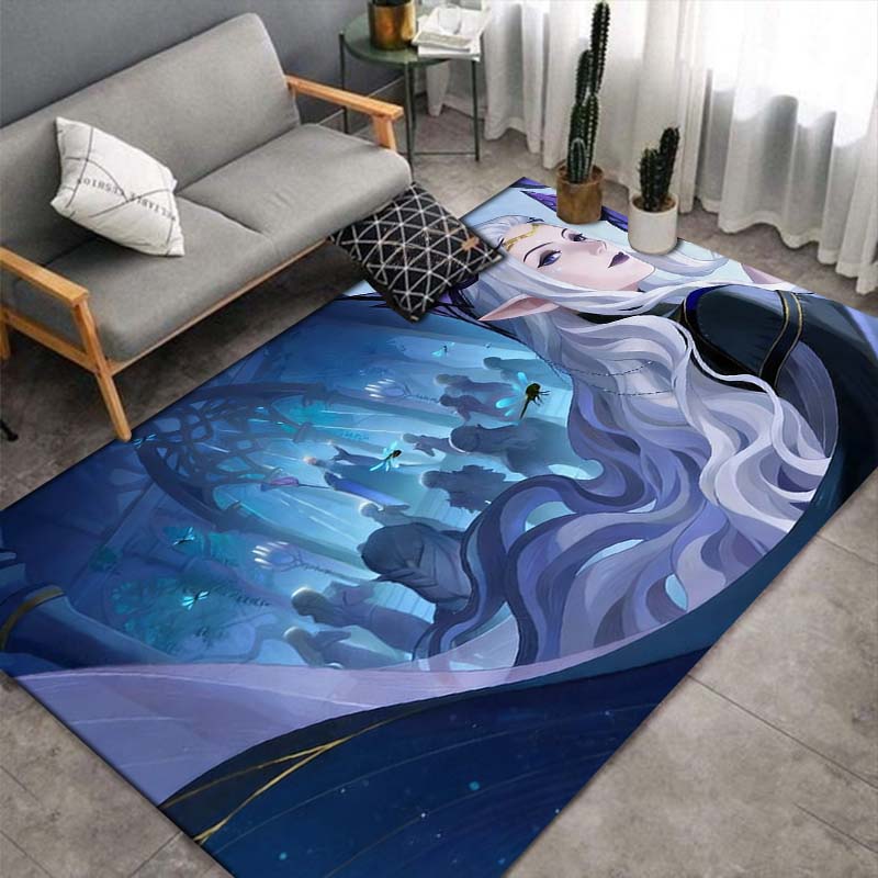 AFK Journey Game Characters Area Rug, Fantasy Anime Print Non-Slip Floor Carpet for Bedroom