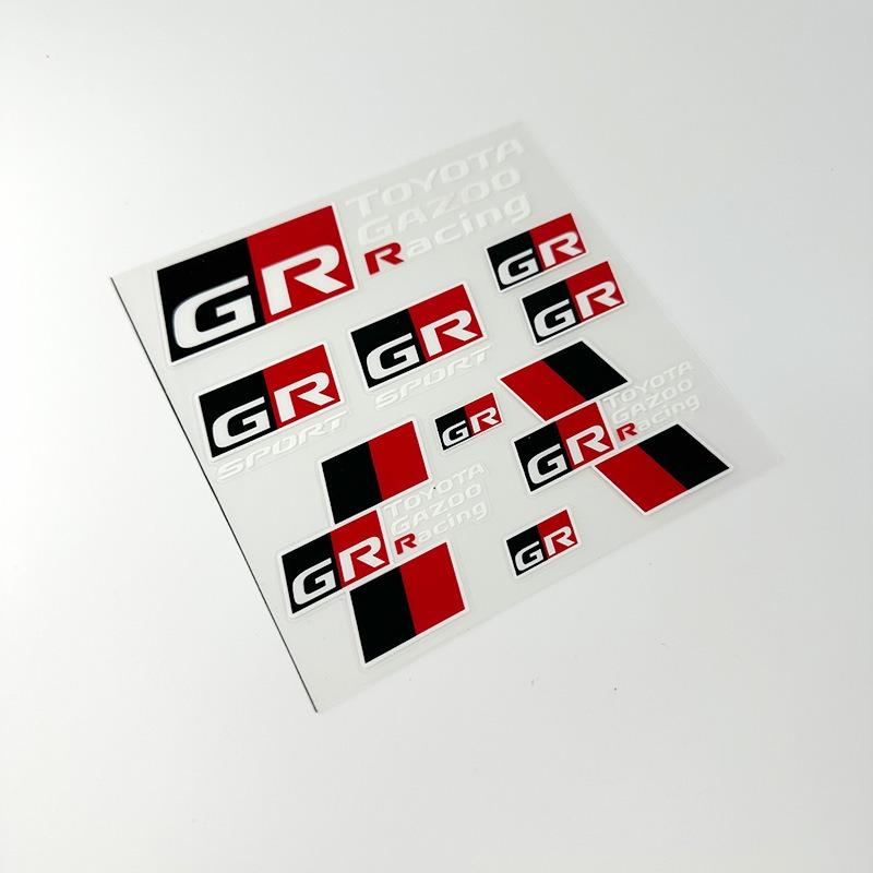 

Fashion Car Waterproof Dirt-proof Stickers For Toyota GR Gazoo Racing Aygo Corolla Yaris GT86 Prius RAV CHR Camry Auris Avensis 15.5x14cm