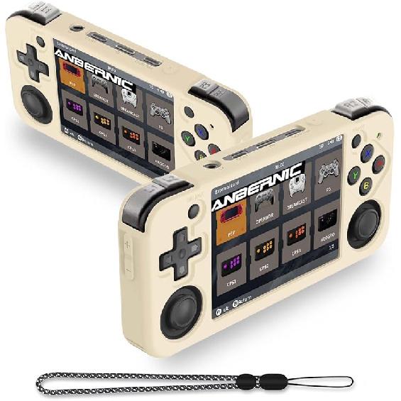FIOPAZ Silicone Protective Case for rg35xx H,Soft Case Compatible with Anbernic rg35xx H,Retro Handheld Game Console Accessories,Silicone Case with белый