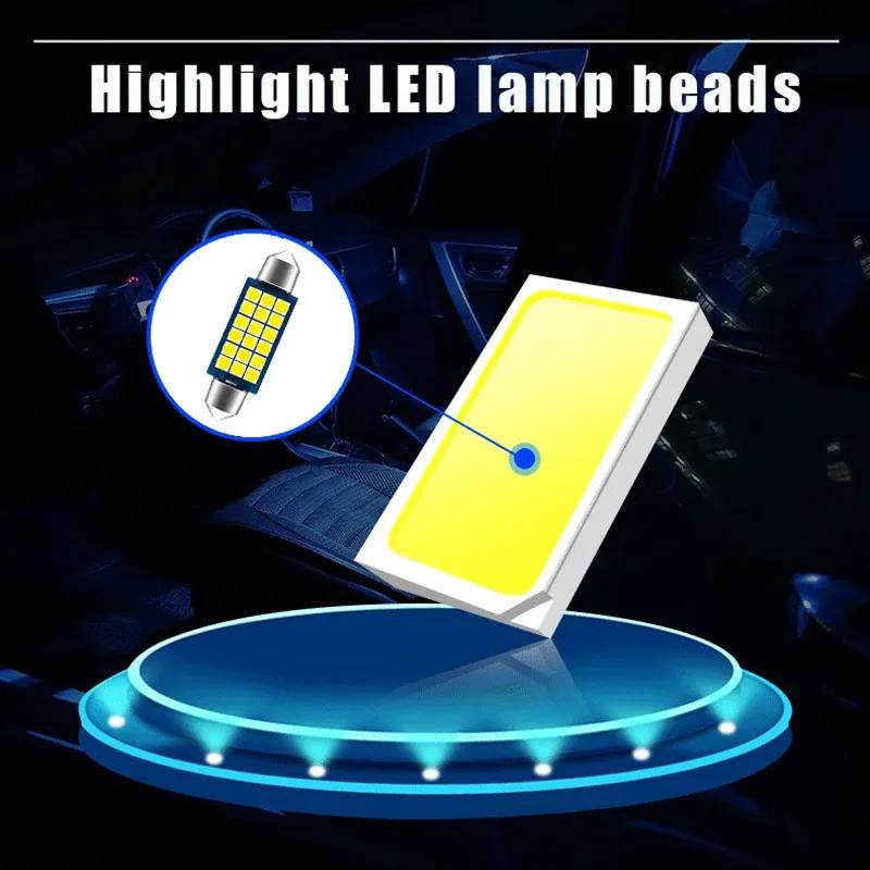 8pcs 12v Car LED Bulbs Interior Dome Reading Lamps Trunk Lights For Toyota Camry 40 XV40 2007 2008 2009 2010 2011 Accessories