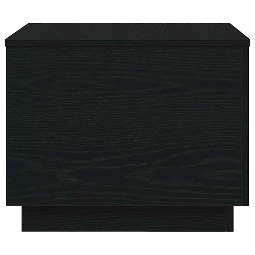 Coffee Table with LED Lights Black Oak Look 50 X 50 X 40 Cm