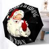 Christmas Pattern Folding Umbrella Fashion Auto-Open 8 Iron Ribs Plastic Handle Foldable Sunshade Perfect Christmas Gifts