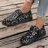 Hot Seller 2024 Novelty Shiny Sequins Flat Loafers Women's Shallow Mouth Lacing Soft Bottom Sneakers Solid Slip-on Large Size 43