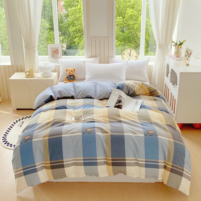 1pc 100% Cotton Floral Duvet Cover Soft Skin-Friendly King Size Comforter Cover with Zipper Spring Summer Breathable Quilt Cover