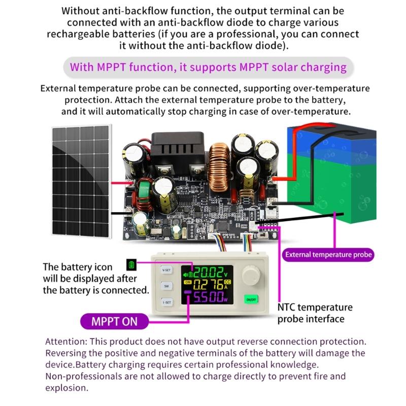 Precise Adjustable Direct Current Power Supply Module, 125V/2000W, Constant Voltages and Current for Electronic Projects