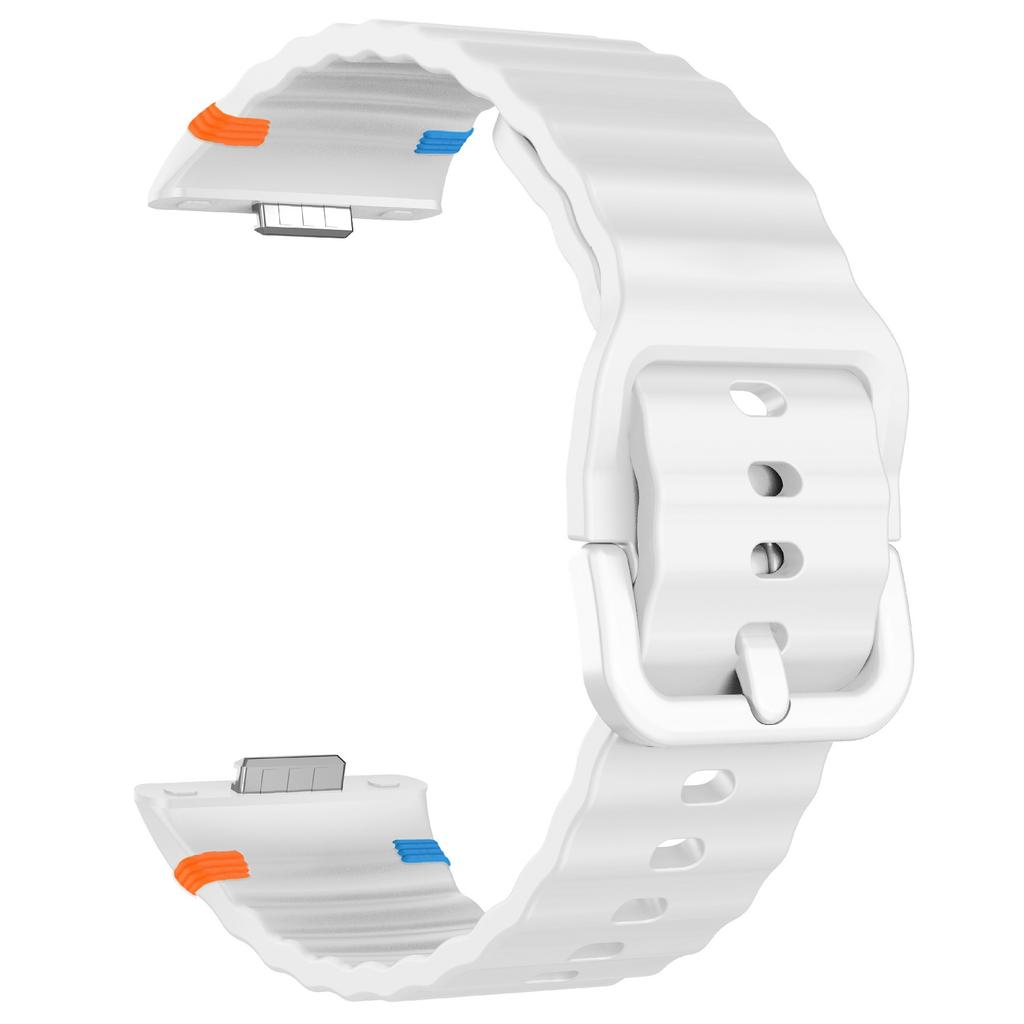 Silikon Uhrenarmband für Huawei Watch Fit 4 Pro/Fit 4/Fit 3 Design mit Wellennähten Handgelenkband