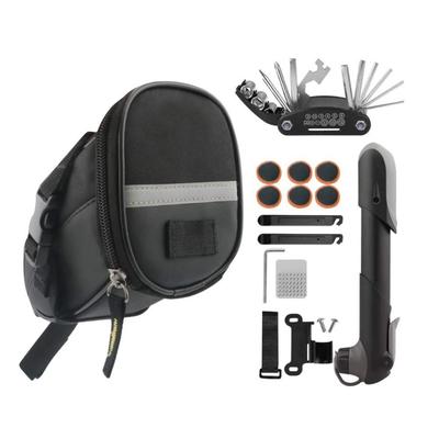 Bike Saddle Bag Repair Tools Kits Cycling Rear Seat Bag with Repair Tool with Pump Mountain Bike