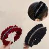 Elegant Shiny Rhinestone Headband French Style Women Sequin Hairband  Party
