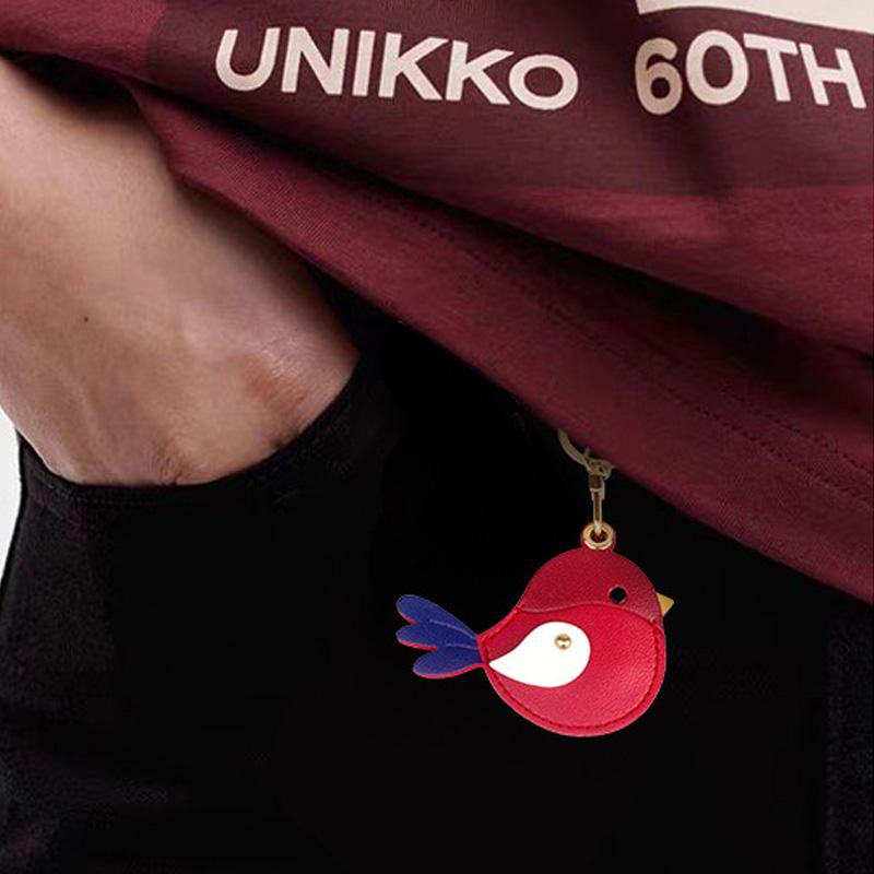 1PC Bag Hanging Decor Gift Accessories Keyring Anti-Scratch Sparrow Cute Access Card Cover Car Keychain