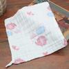 2PCS 6-layer Washed Gauze Square Face Towel for Shower 25*25CM