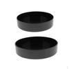 2 Pieces Plastic Round Ikebana Suiban Vase Pot Bonsai Flower Container Black 23/28cm