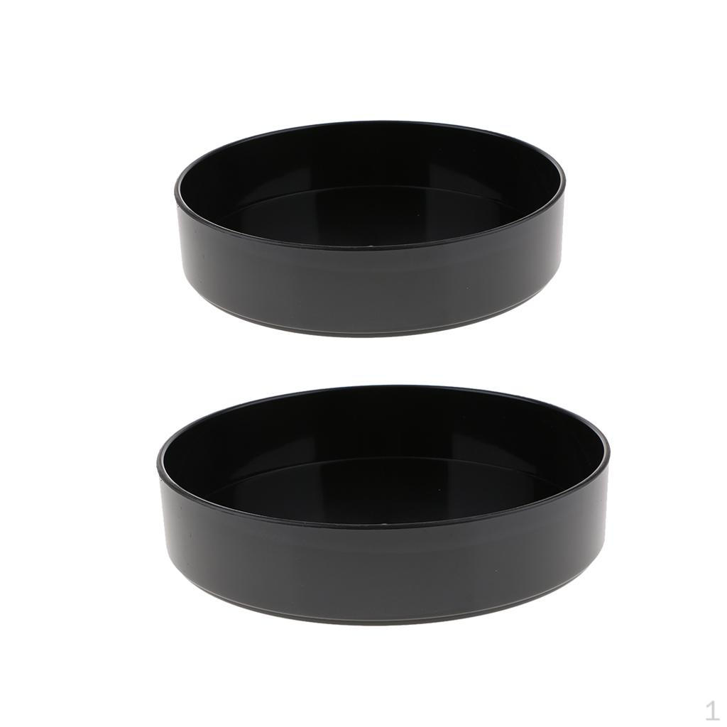 

2 шт. Пластиковая круглая ваза Икебана Суйбан Горшок Контейнер для цветов Бонсай Черный 23/28 см