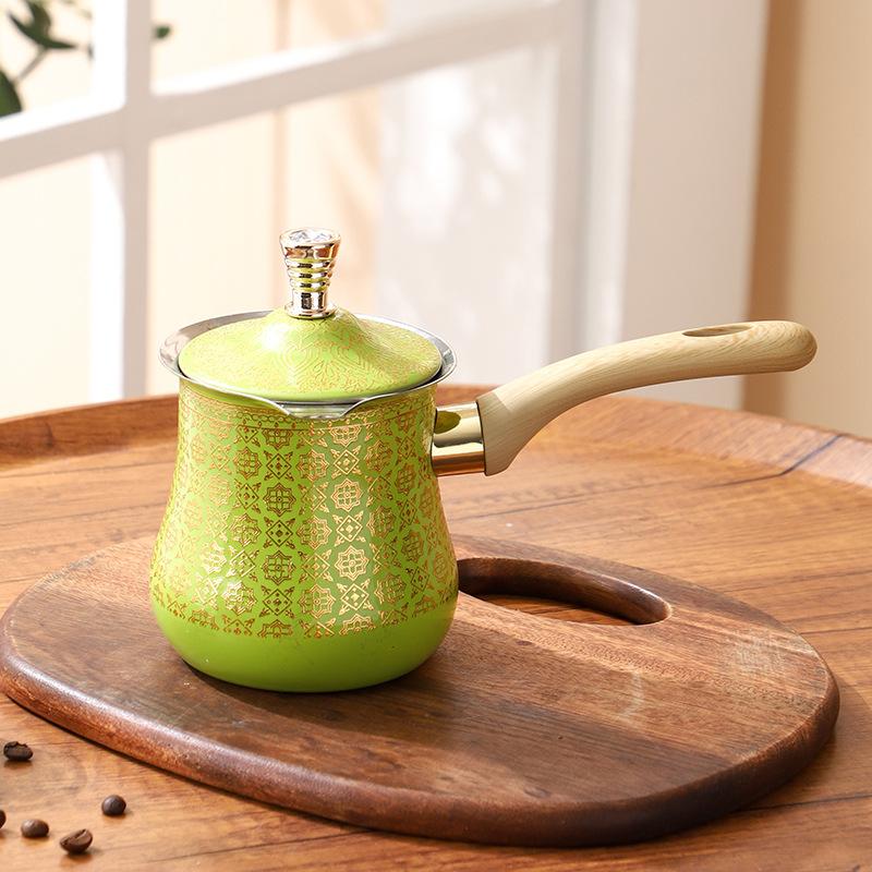 

Ближневосточный молочник из нержавеющей стали, турецкий кофейник с длинной ручкой, маленький горшок для прикорма для домашней кухни, 720 мл