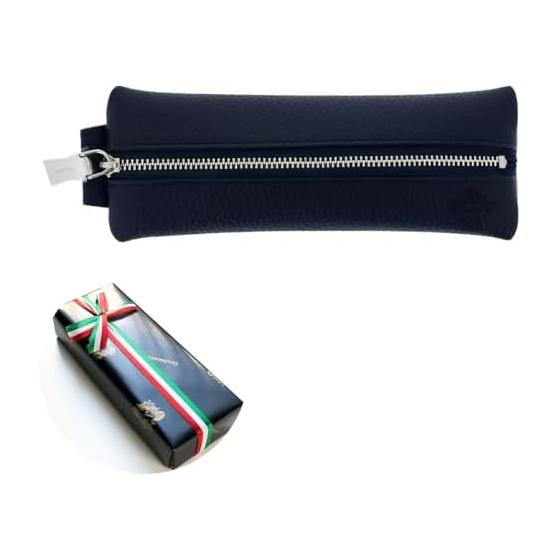 [Gift wrapped] OROBIANCO Pen case with zipper (Navy)